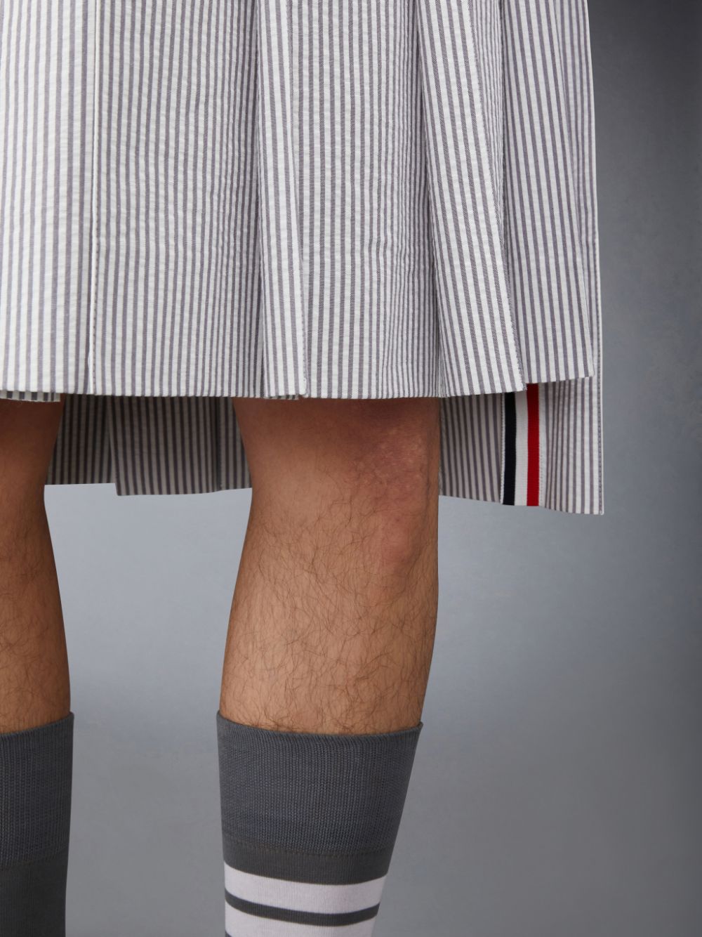 Thom Browne Seersucker Classic Pleated Röcke Herren Grau | TRC12L77024