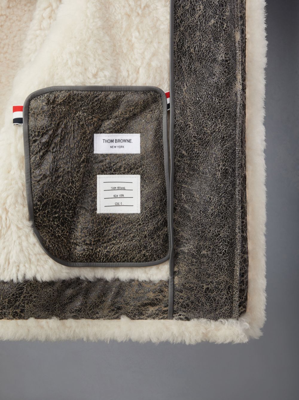 Thom Browne Shearling Cropped Duffle Mäntel Herren Grau | VUO68U11032