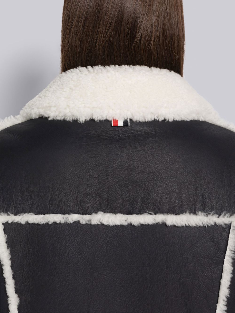 Thom Browne Shearling Patch Pocket Jacken Damen Blau | YRY85V62019
