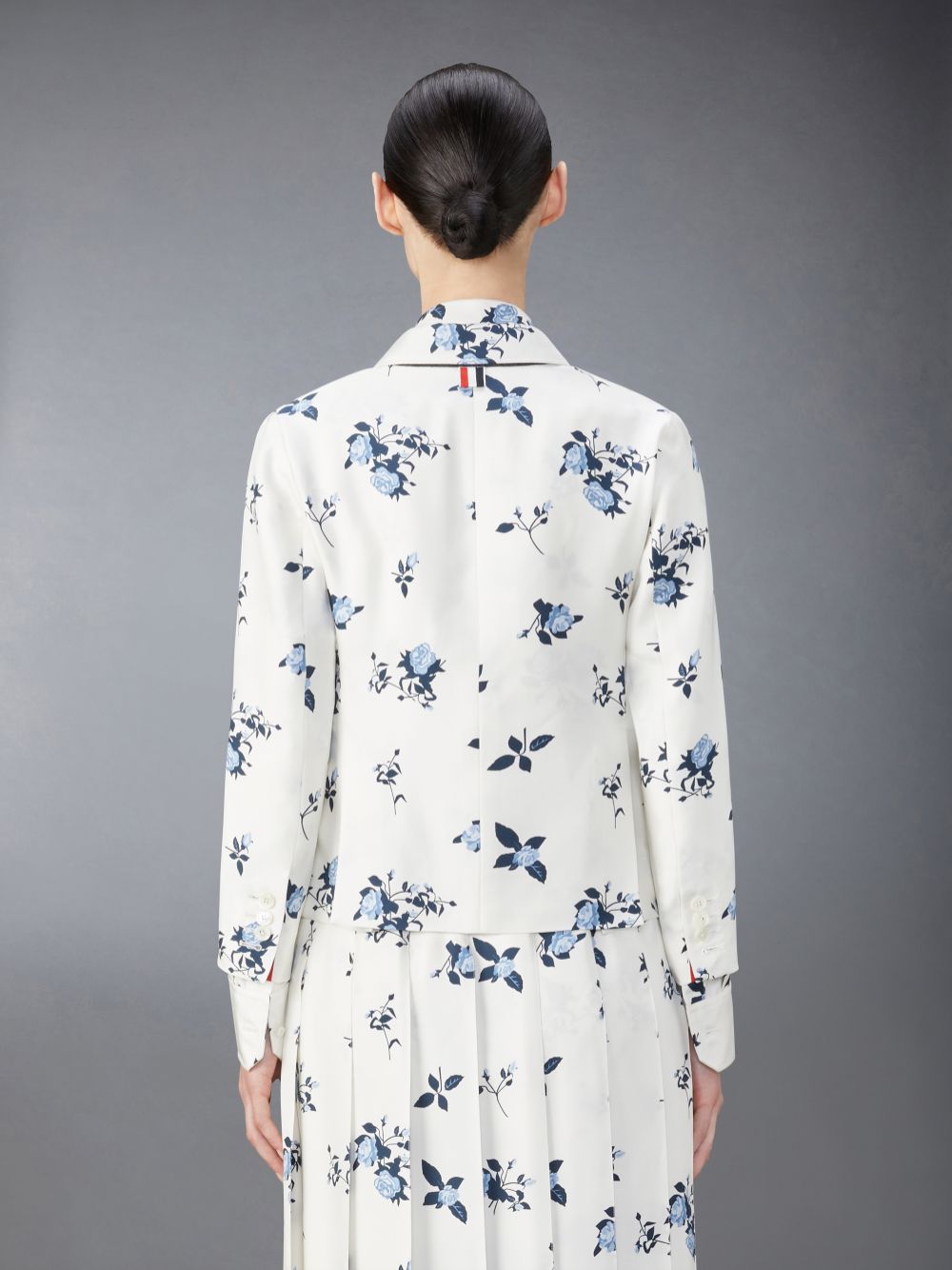 Thom Browne Silk Floral Slim Fit Sport Mäntel Damen Weiß | OKP24Q46989