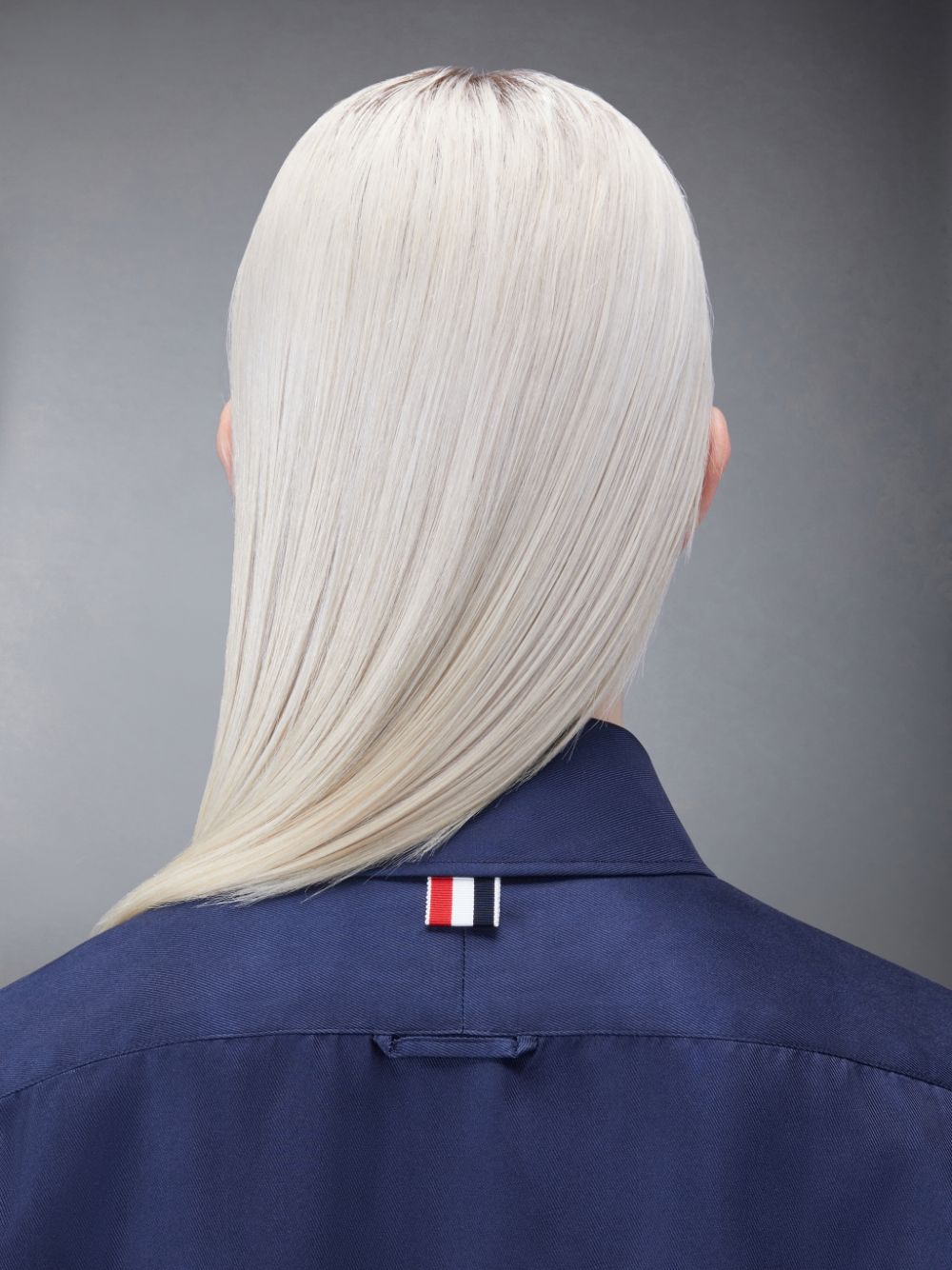 Thom Browne Silk Twill 4-Bar Oversized Hemd Damen Blau | CLG59Y11530