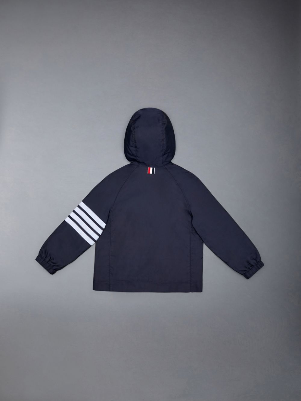 Thom Browne Solid Swim Tech 4-Bar Hooded Zip Jacken Jungen Blau | FVS46L14868