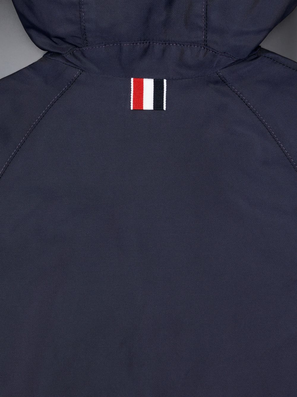 Thom Browne Solid Swim Tech 4-Bar Hooded Zip Jacken Jungen Blau | FVS46L14868