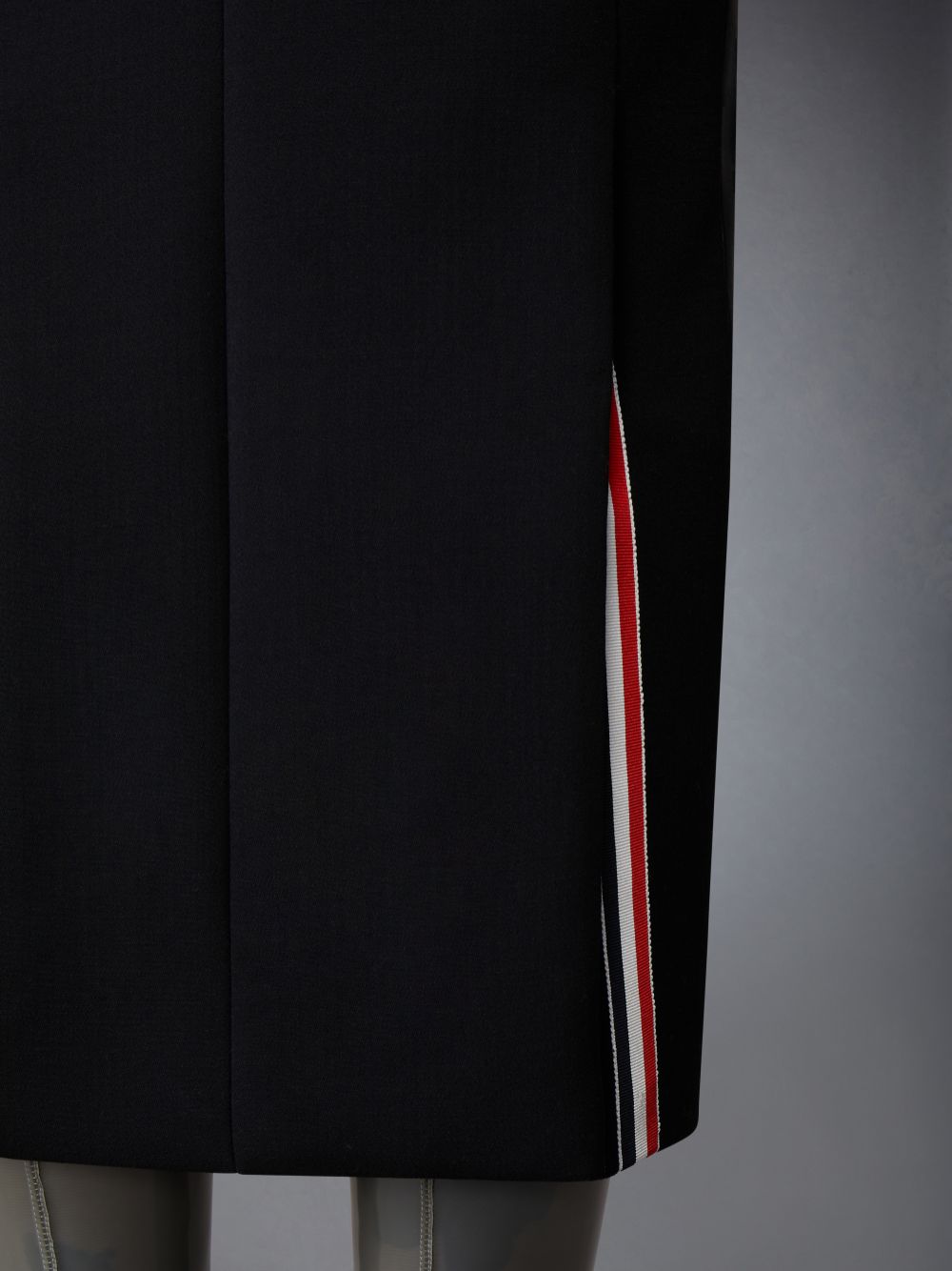 Thom Browne Solid Wool Crepe Low Rise Maxi Hobble Röcke Damen Schwarz | AWT27T22293