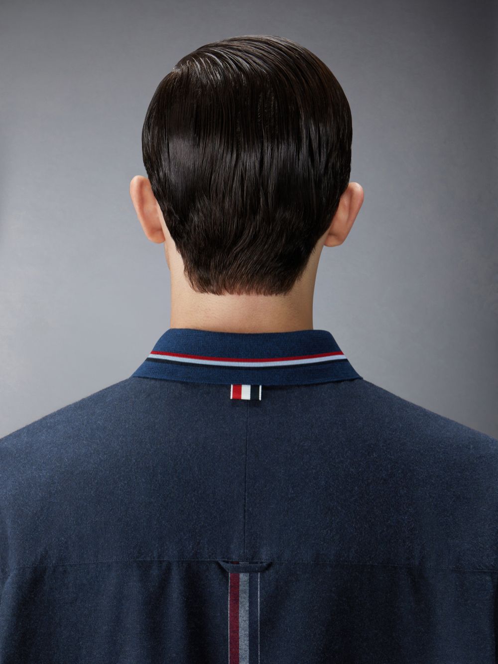 Thom Browne Stripe Cotton Flannel Oversized Hemd Herren Blau | ZQW54O73934