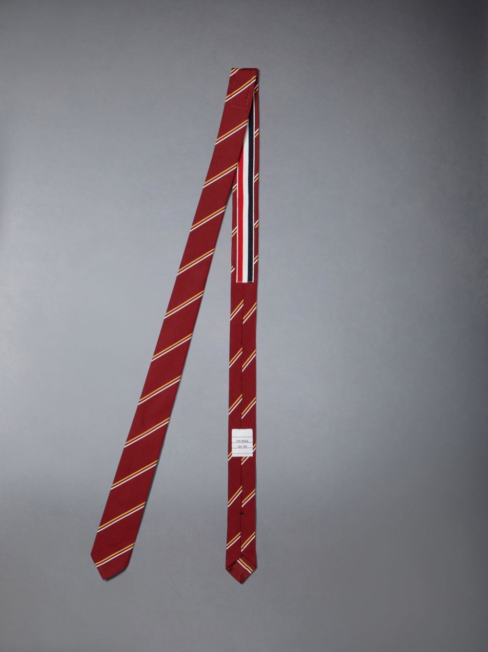 Thom Browne Stripe Mogador Classic Krawatten Herren Rot | MVP08U81806