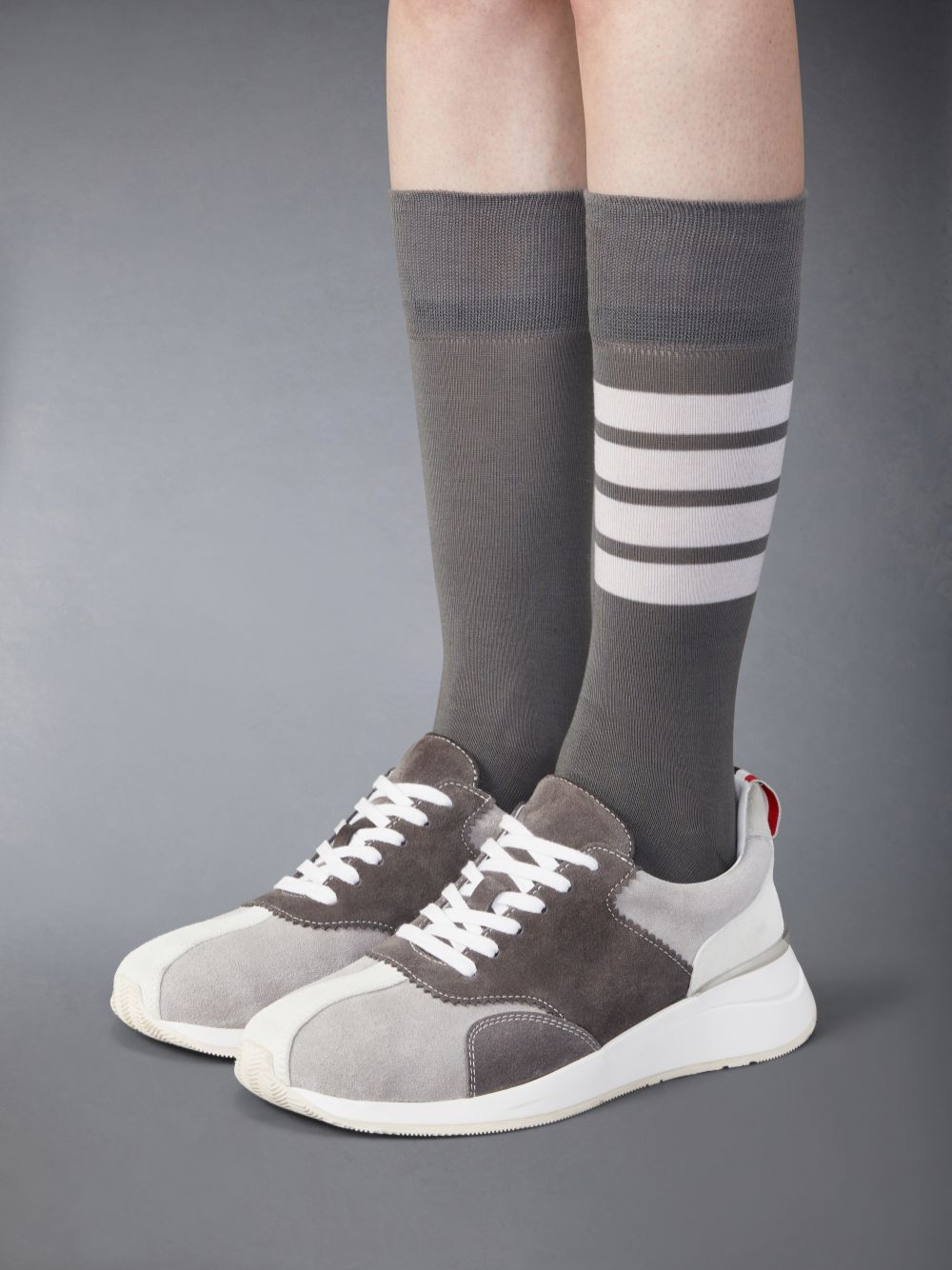 Thom Browne Suede Sprinter Sneakers Damen Grau | YPT74H67145