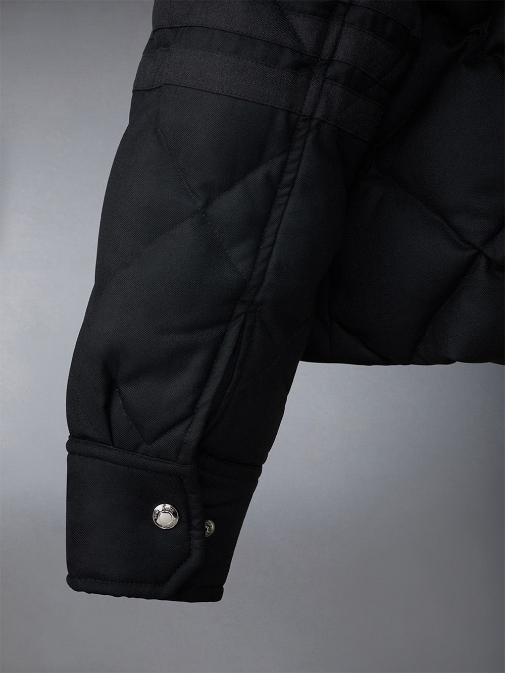 Thom Browne Super 120's Twill Down 4-bar Hooded Jacken Damen Schwarz | UYF85C54727