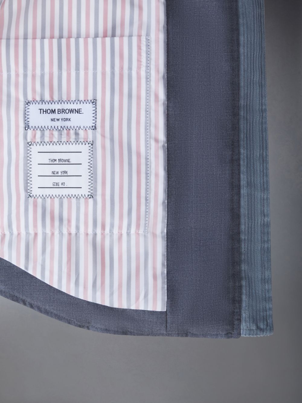 Thom Browne Super 120's Twill Down Hooded Patch Pocket Jacken Damen Grau | MJM80X75275