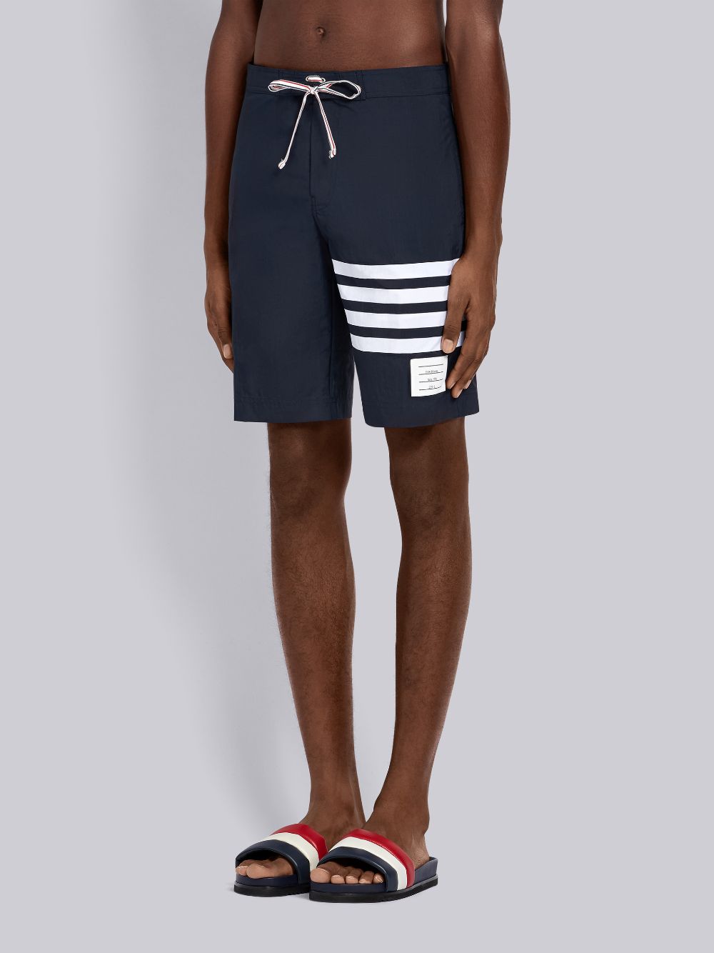 Thom Browne Swim Tech 4-Bar Board Short Badehose Herren Navy | GRF52K99002