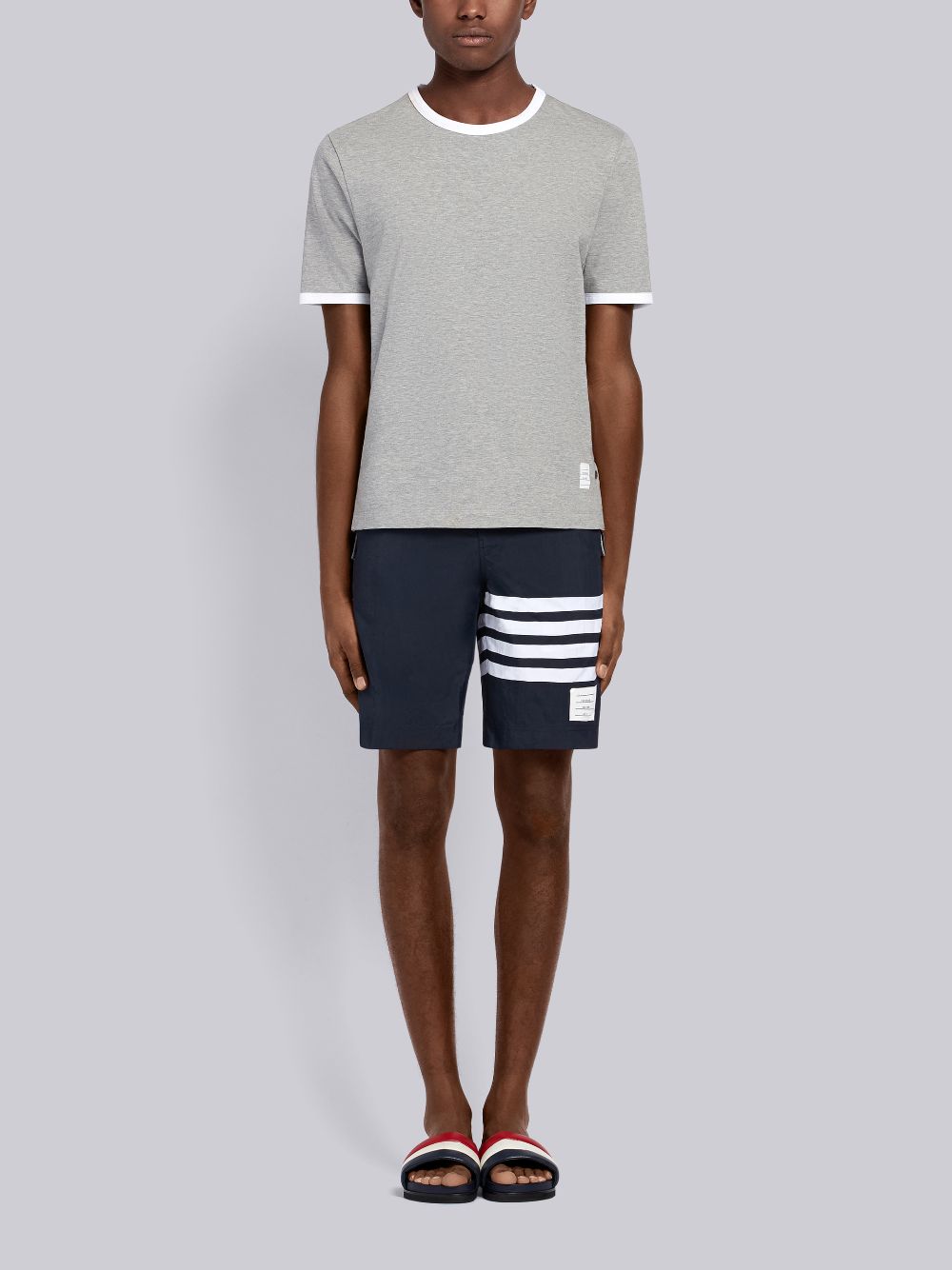 Thom Browne Swim Tech 4-Bar Board Short Badehose Herren Navy | GRF52K99002