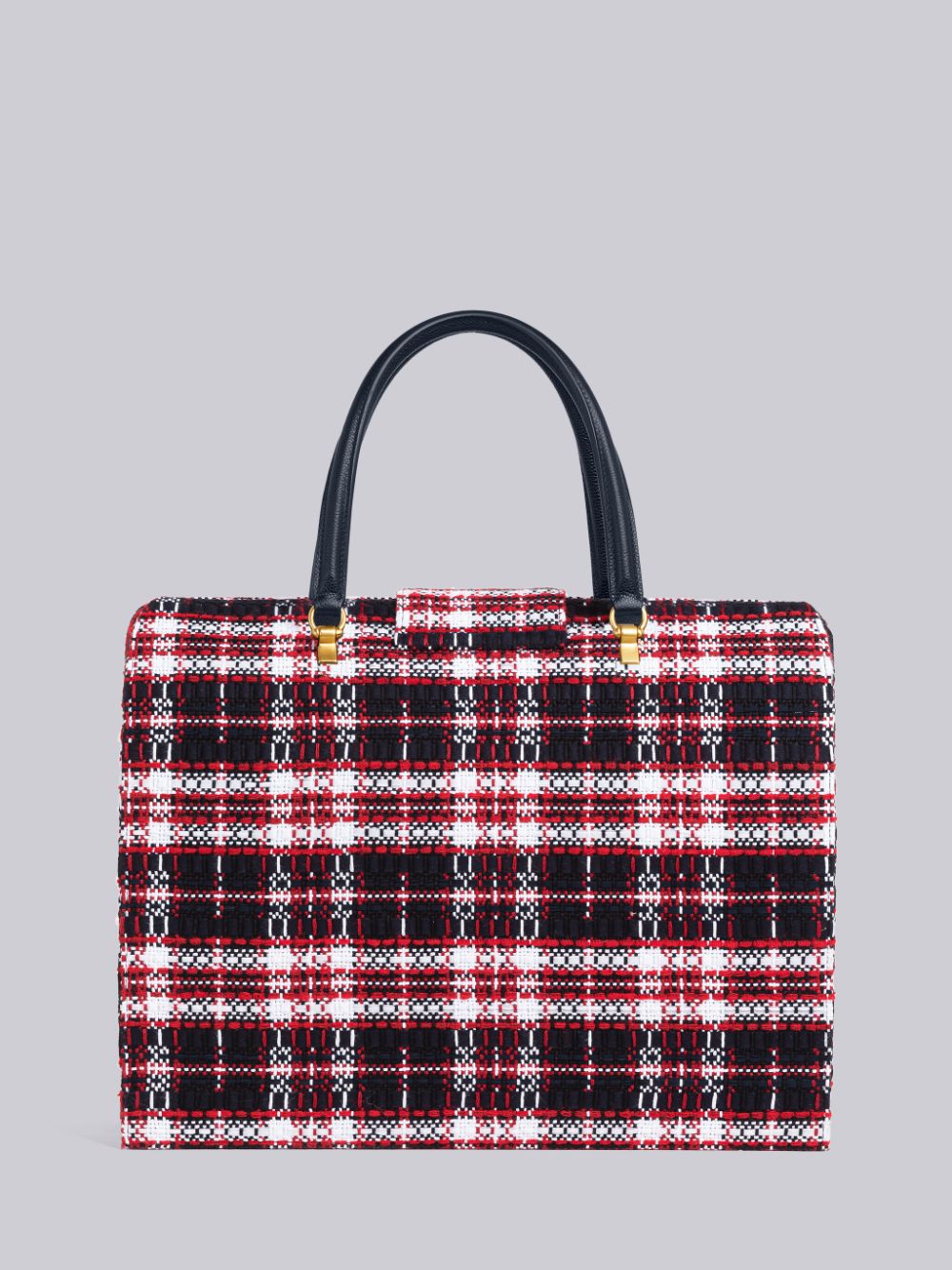 Thom Browne Tartan Tweed Mr. Duffle Tasche Herren Rot | OLL67W38205