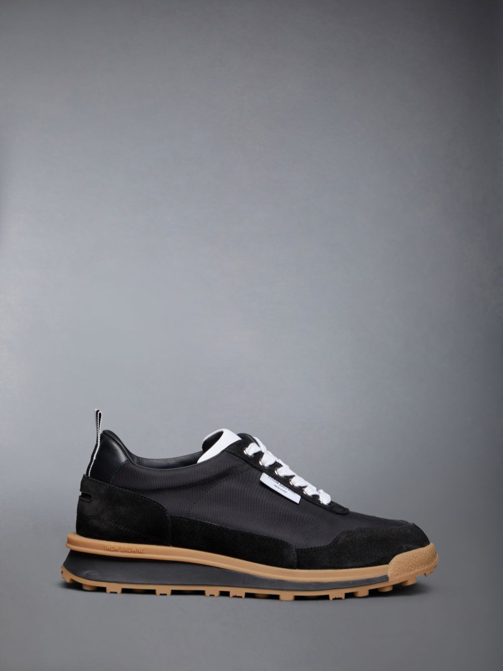 Thom Browne Tech Nylon Alumni Sneakers Damen Schwarz | ELN33O40695