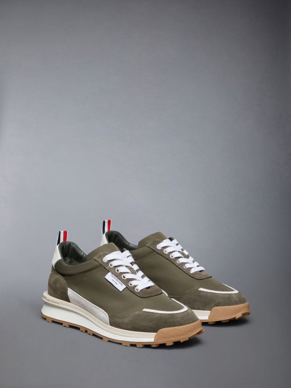 Thom Browne Tech Nylon Alumni Sneakers Damen Grün | JTN42H14402