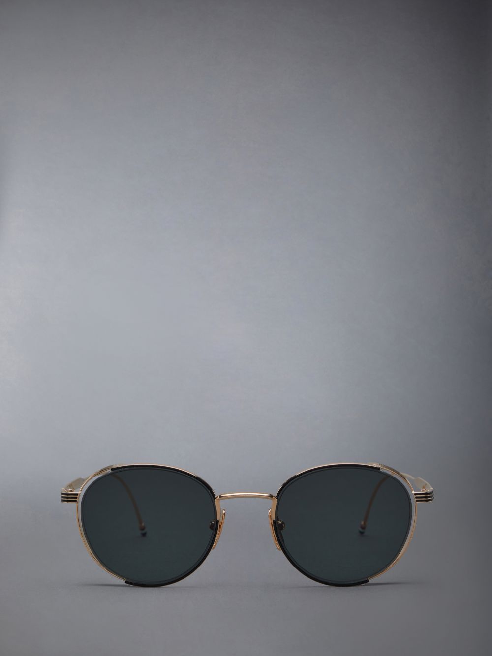 Thom Browne Titanium Round Sonnenbrille Herren Schwarz | RWY92B15839