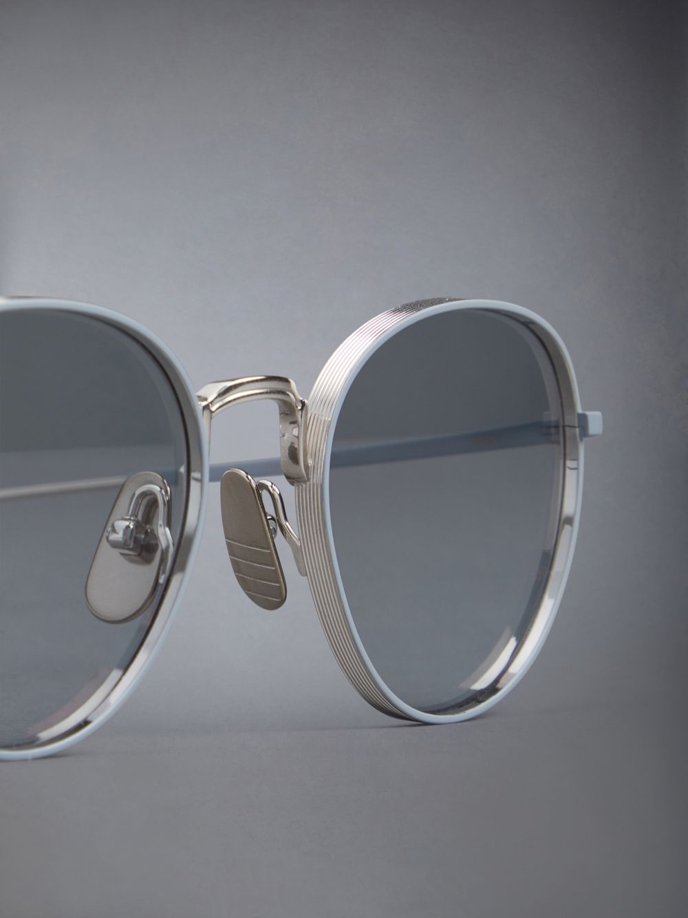 Thom Browne Titanium Round Sonnenbrille Damen Silber | JNE98Y91246