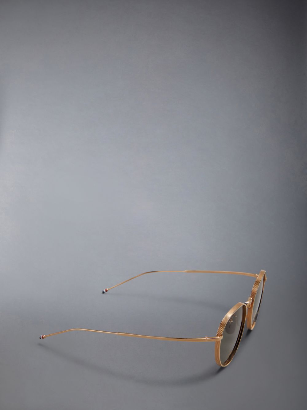 Thom Browne Titanium Round Sonnenbrille Damen Gold | ZZK96B85566