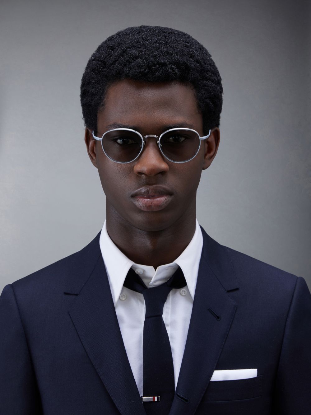Thom Browne Titanium Round Sonnenbrille Herren Silber | FXC61Z82727