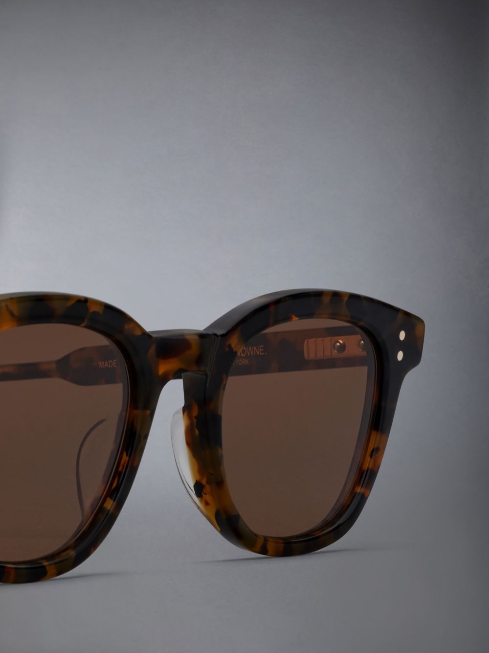 Thom Browne Tokyo Tortoise Acetate Rectangular Sonnenbrille Damen Braun | UUG31S07575