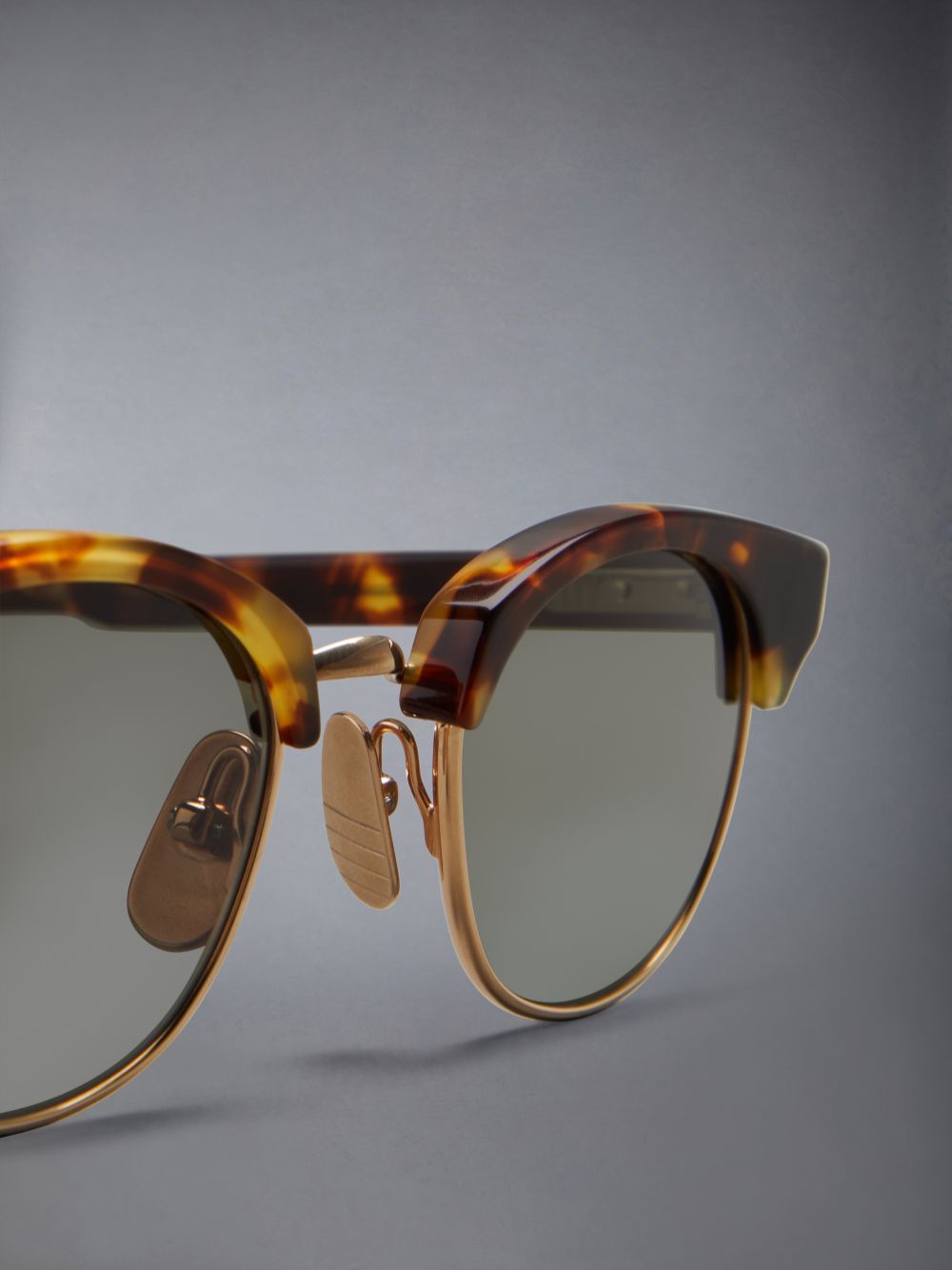 Thom Browne Tortoise Acetate And Titanium Oval Sonnenbrille Damen Braun | WMD95T72625