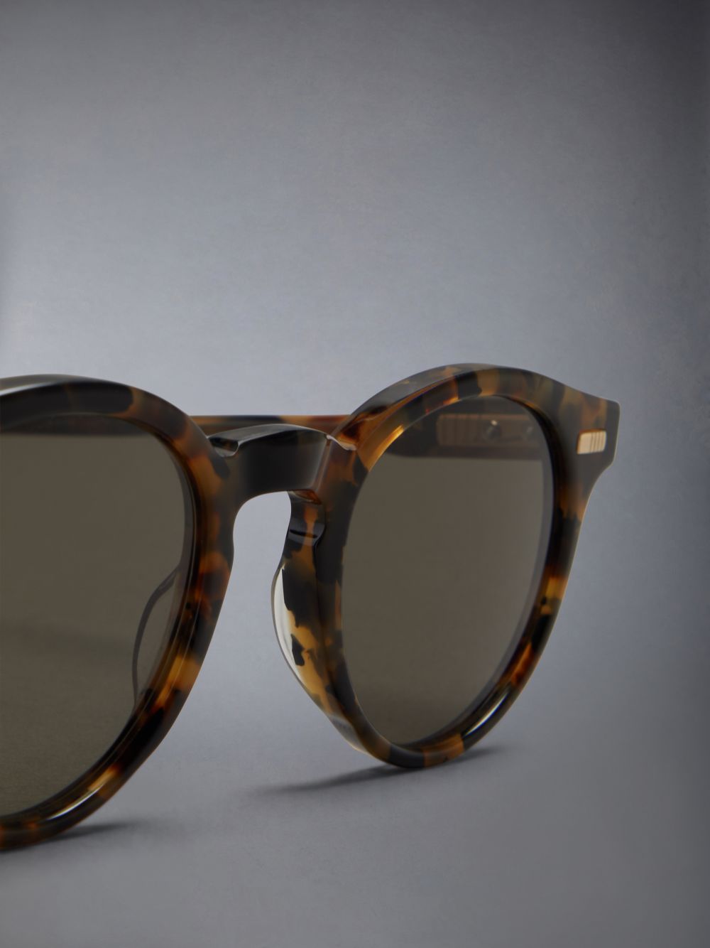 Thom Browne Tortoise Acetate Round Sonnenbrille Herren Braun | VQQ79K02975