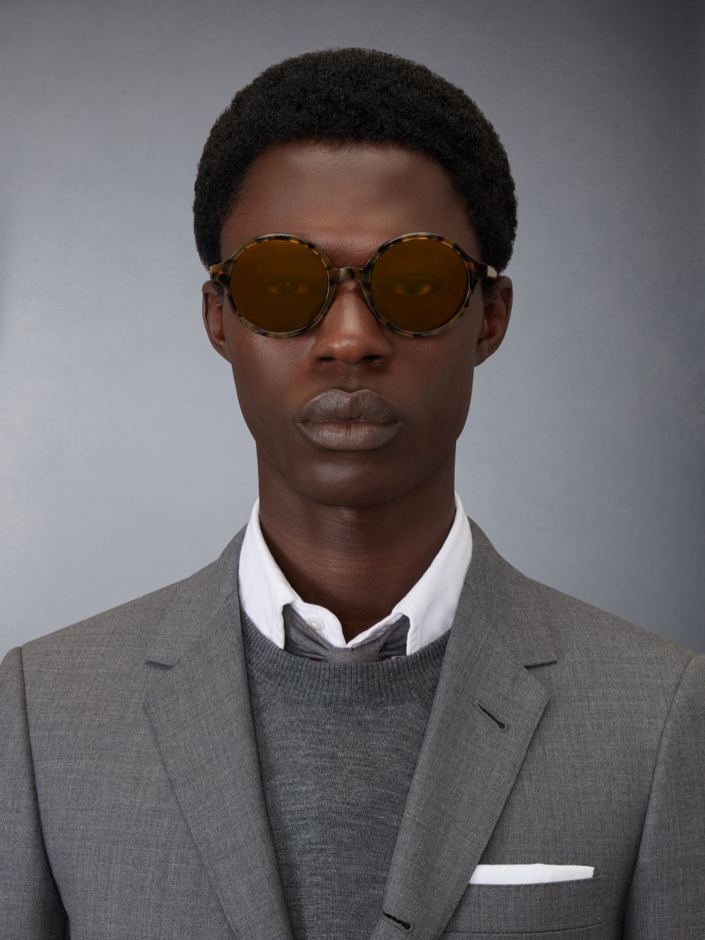 Thom Browne Tortoise Acetate Round Sonnenbrille Damen Braun | IEP15E26165