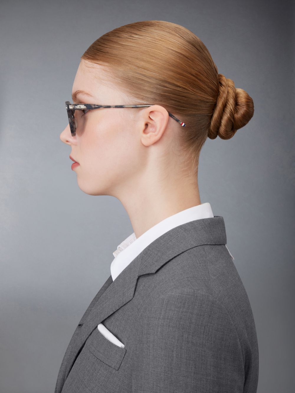 Thom Browne Tortoise Acetate Round Sonnenbrille Herren Grau | BTX73C43050