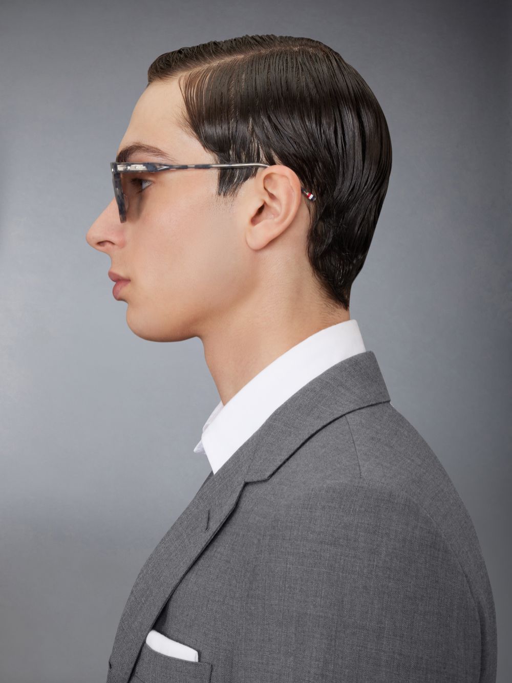 Thom Browne Tortoise Acetate Round Sonnenbrille Herren Grau | BTX73C43050