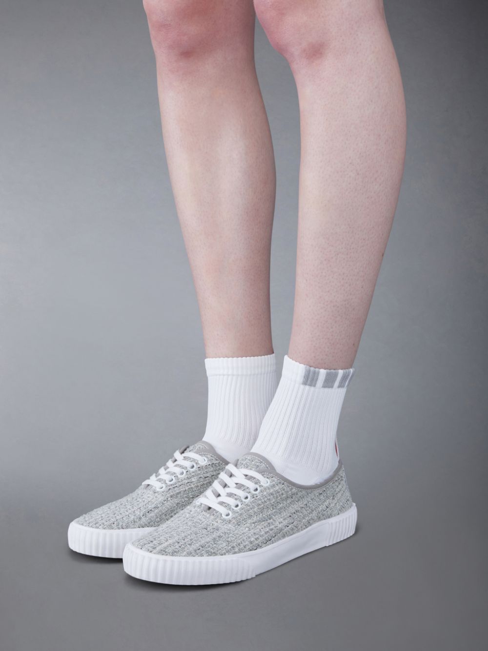 Thom Browne Tweed Heritage Sneakers Damen Grau | PCN58J19107