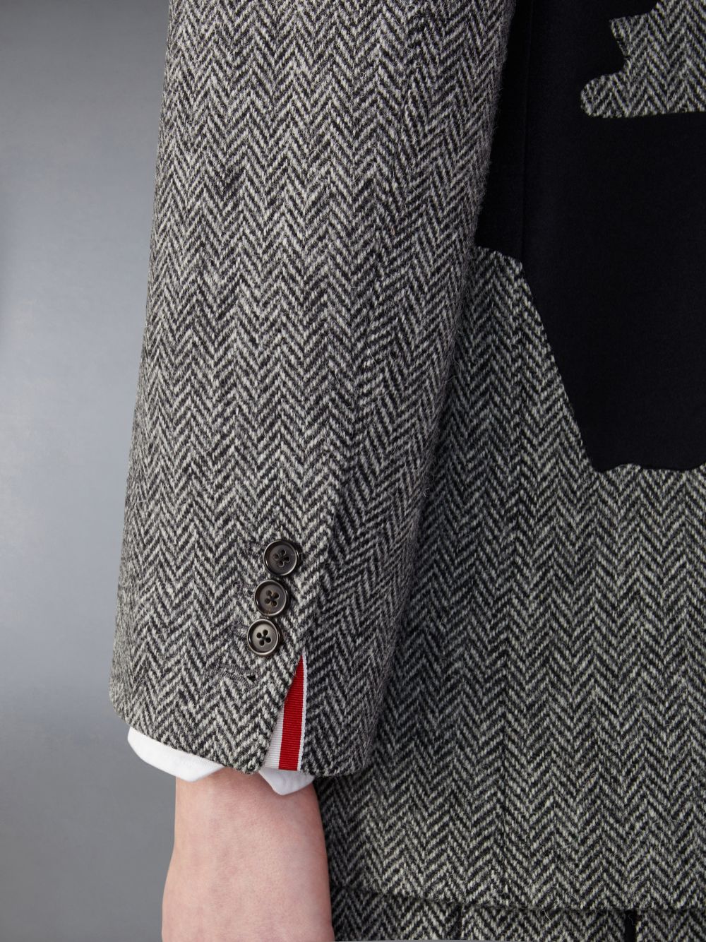 Thom Browne Tweed Raven Unstructured Sack Sport Mäntel Herren Schwarz | FUS94D69688