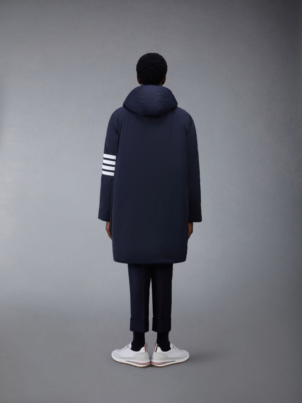 Thom Browne Twill 4-Bar Football Sideline Parka Herren Blau | CPY93V57614