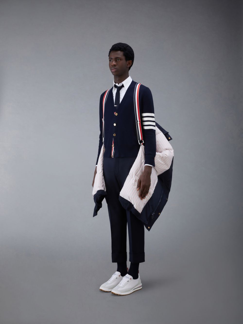 Thom Browne Twill 4-Bar Football Sideline Parka Herren Blau | CPY93V57614