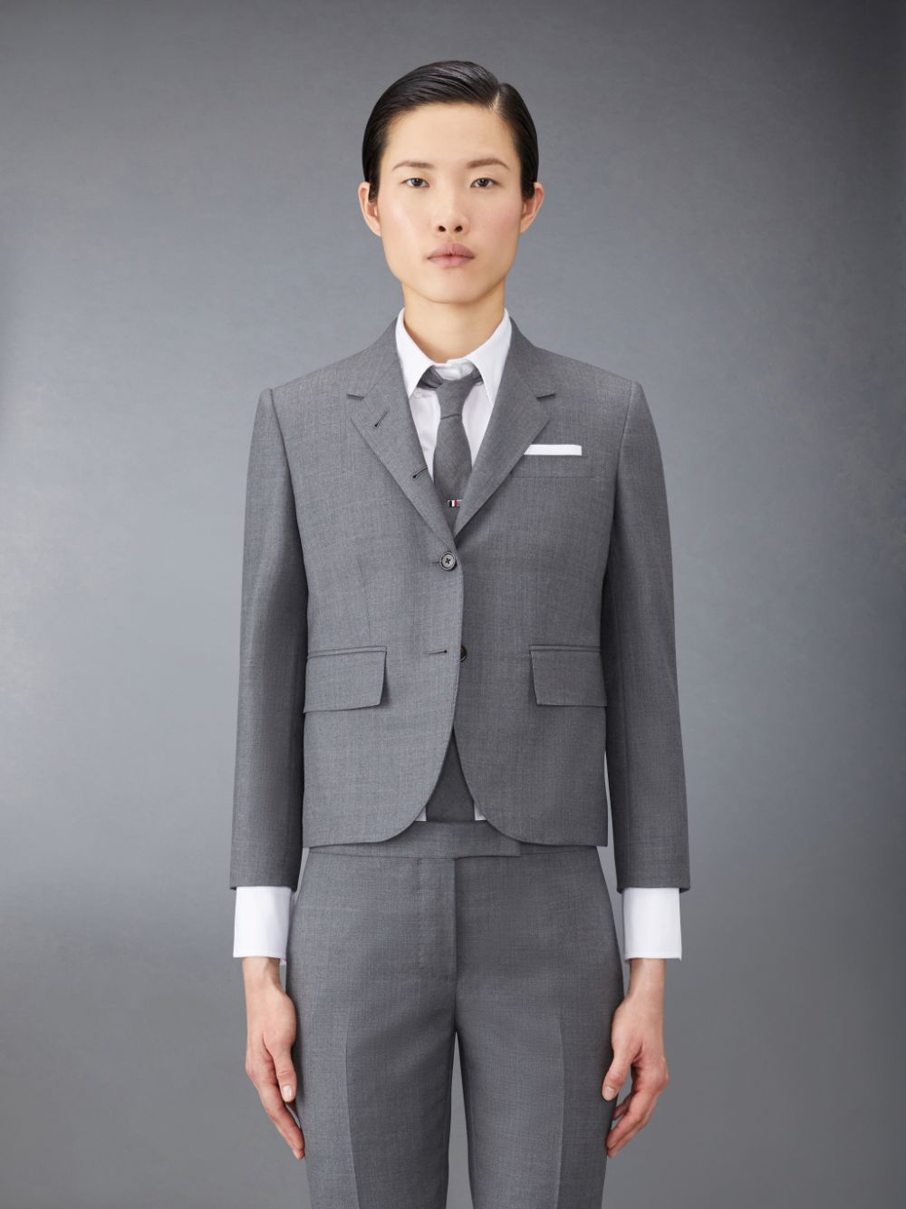 Thom Browne Twill High Armhole Sport Mäntel Damen Grau | VZY16Y65044