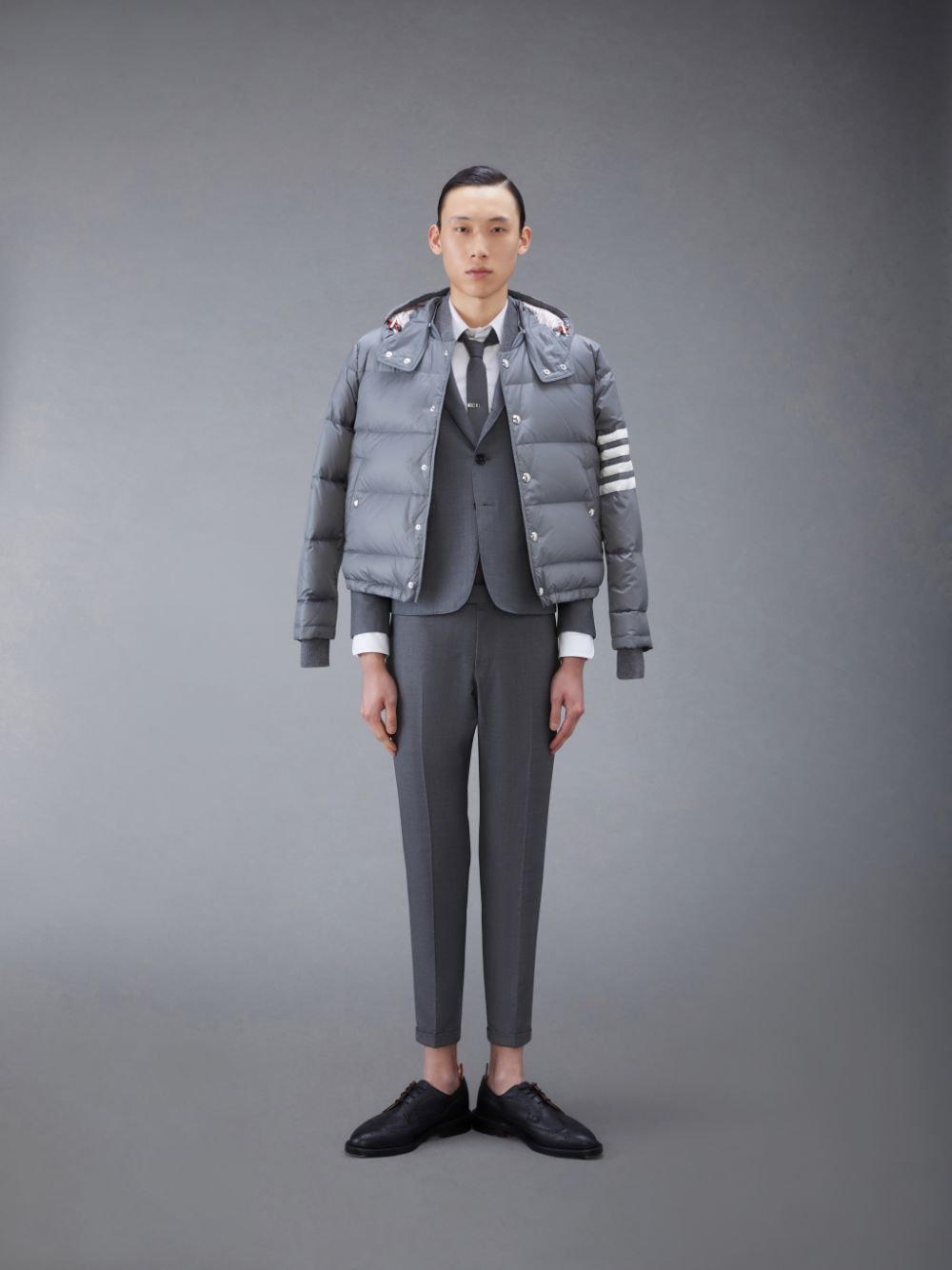 Thom Browne Twill High Armhole Sport Mäntel Herren Grau | TJD49N39414