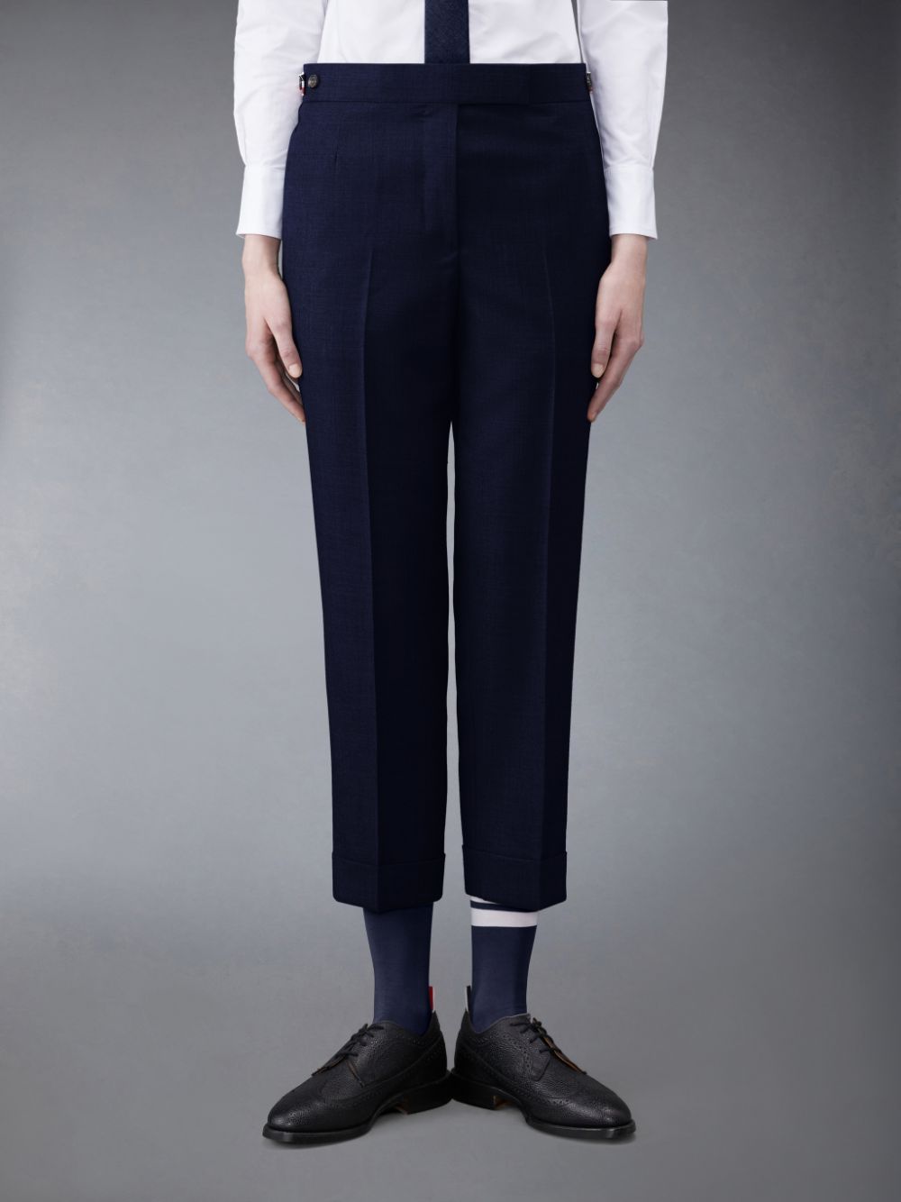 Thom Browne Twill Low Rise Slim Hose Damen Blau | MWX63K45523