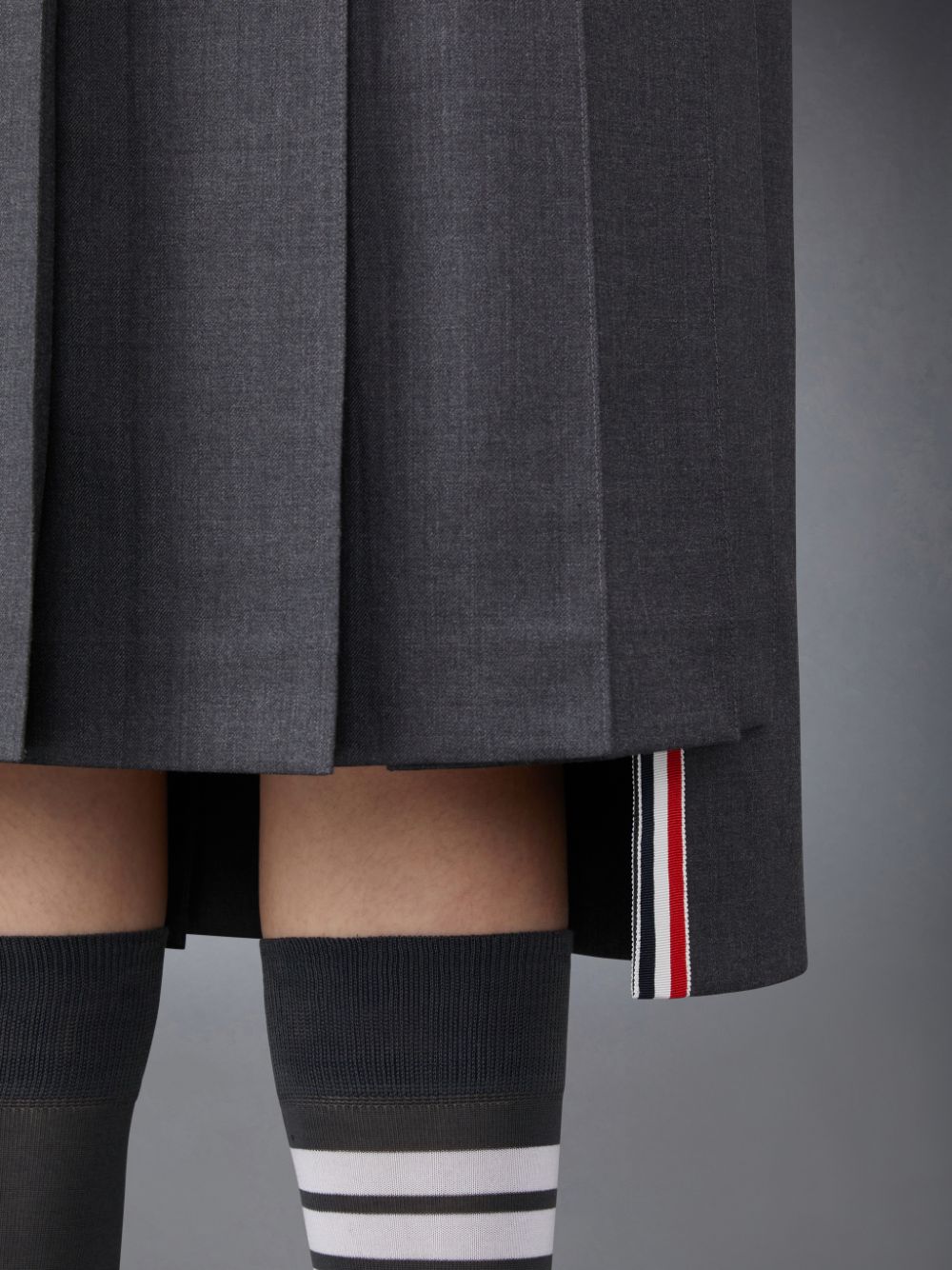 Thom Browne Twill Pleated Midi Röcke Damen Grau | EDF44I20042