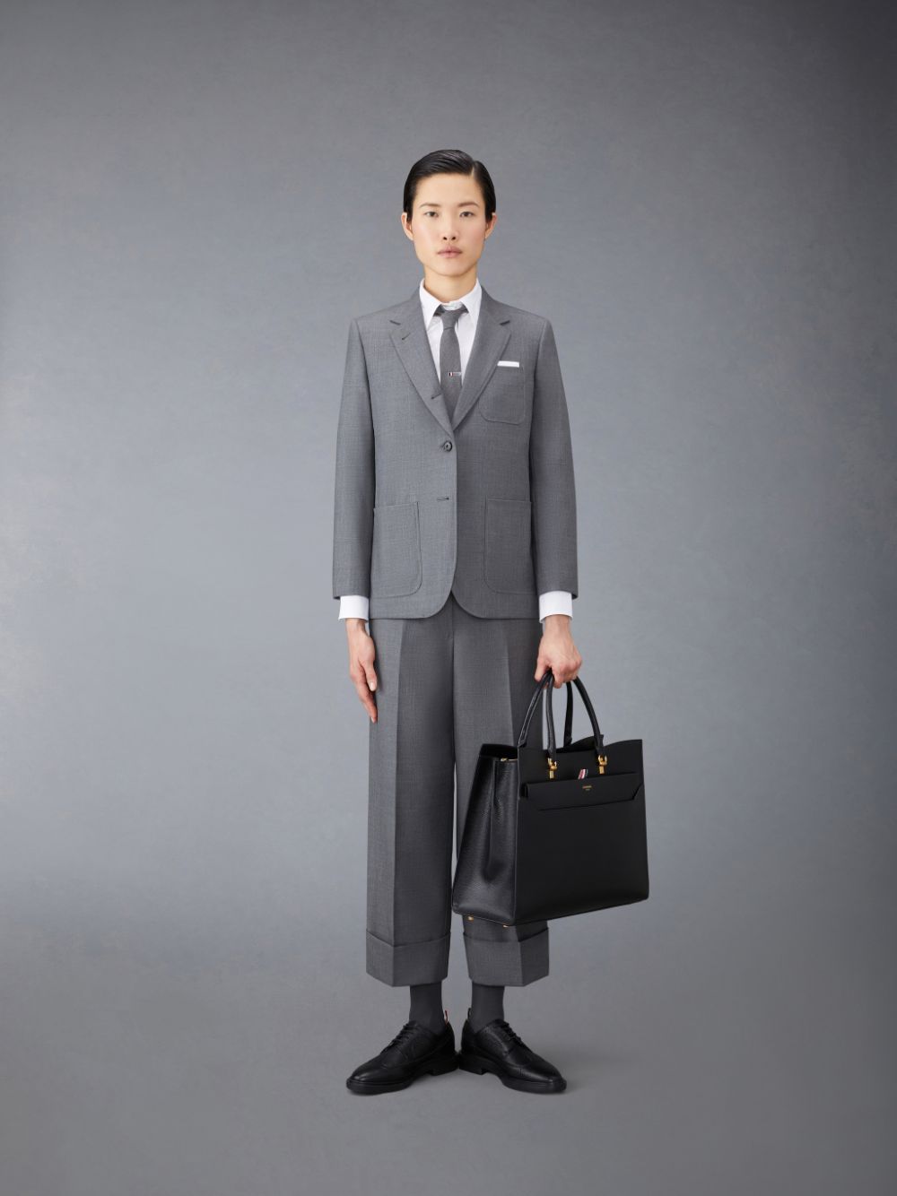 Thom Browne Twill Sack Sport Mäntel Damen Grau | BLX86T69943