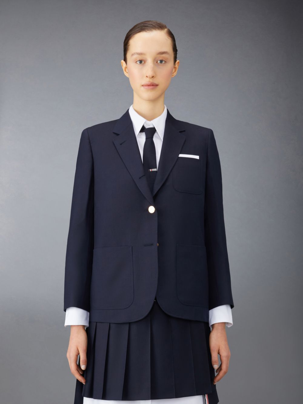 Thom Browne Twill Sack Sport Mäntel Damen Blau | ZRB37O06629