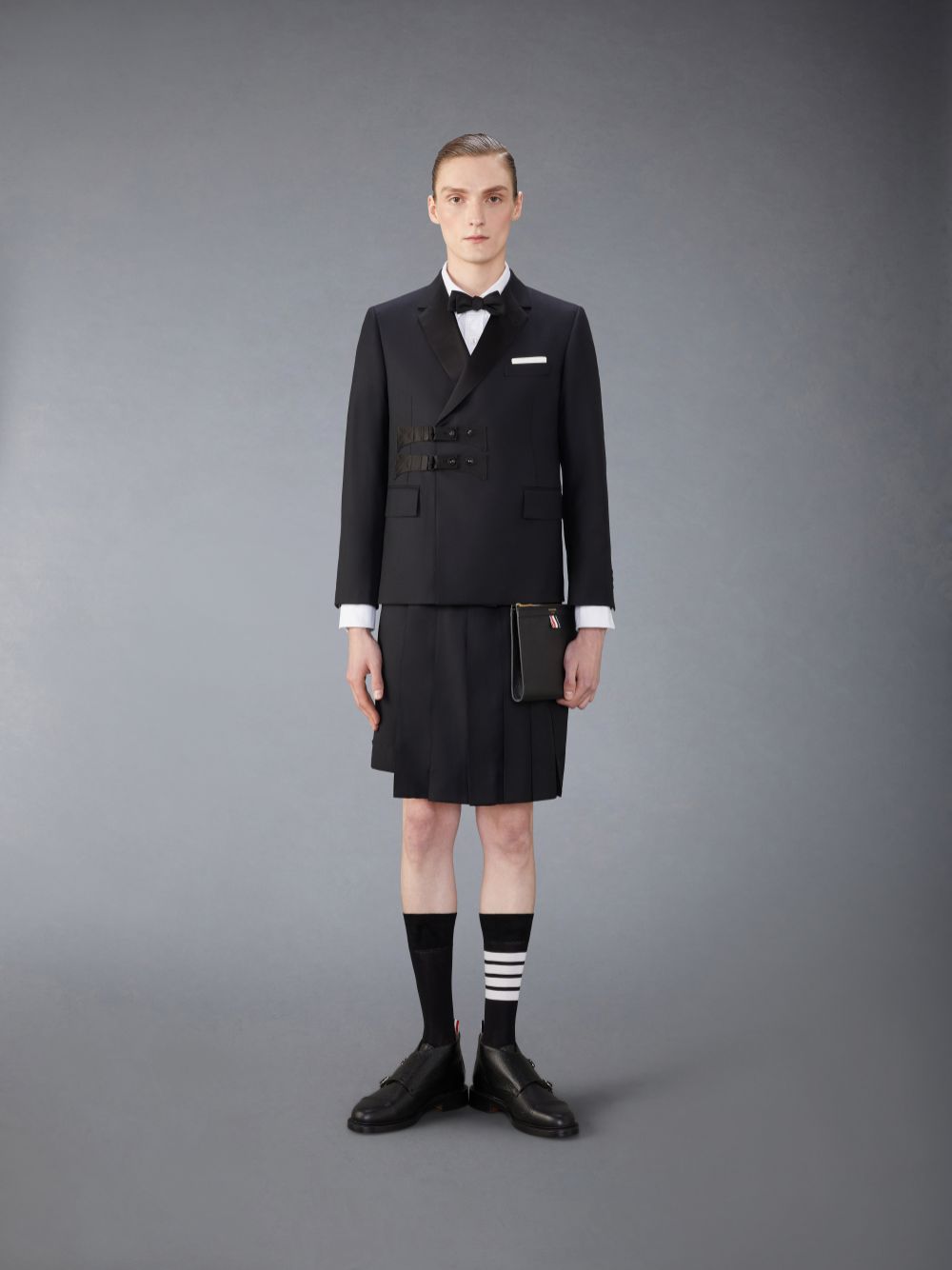 Thom Browne Twill Wool Backstrap Skort Röcke Herren Schwarz | UFN39P19148