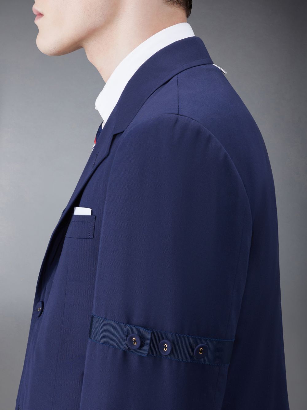 Thom Browne Typewriter Cloth Armband Straight Fit Sport Mäntel Herren Blau | IJT67C81688
