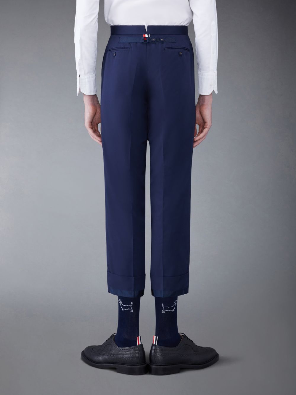 Thom Browne Typewriter Cloth Classic Backstrap Hose Herren Blau | EBW76B04872