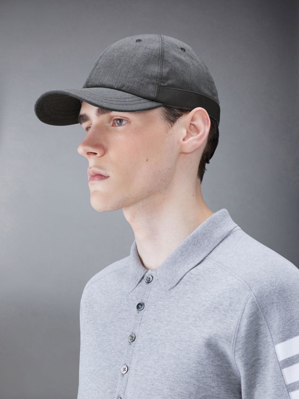 Thom Browne Typewriter Cloth Classic Baseball Kappen Damen Grau | RRZ54M05970