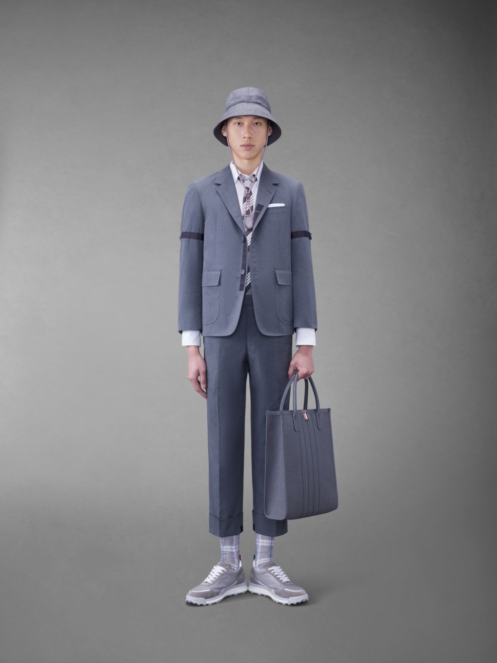 Thom Browne Typewriter Cloth Classic Hose Herren Grau | NON40P51829