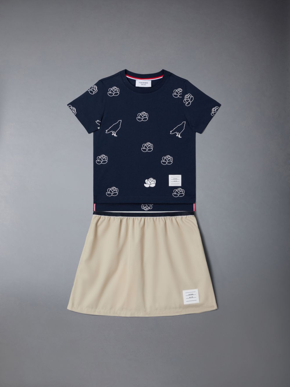 Thom Browne Typewriter Rugby Röcke Mädchen Braun | ESY96Q69378