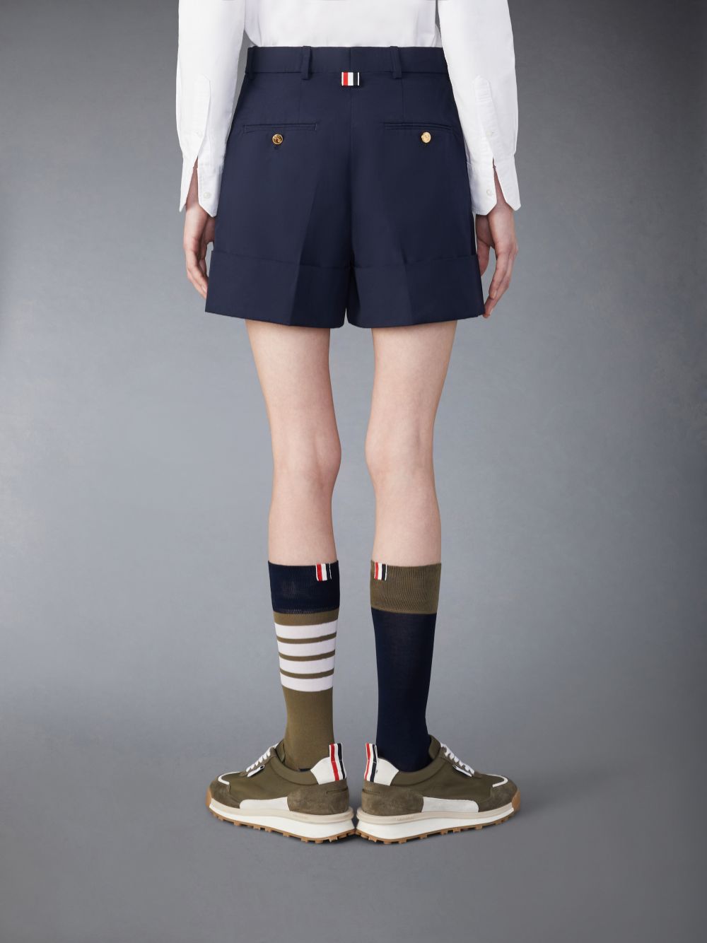 Thom Browne Typewriter Sack Kurze Hose Damen Blau | HJK72J07929