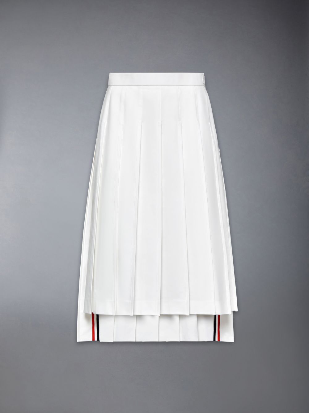 Thom Browne Typewriter Self Tipping Midi Pleated Röcke Damen Weiß | UDE17R90615