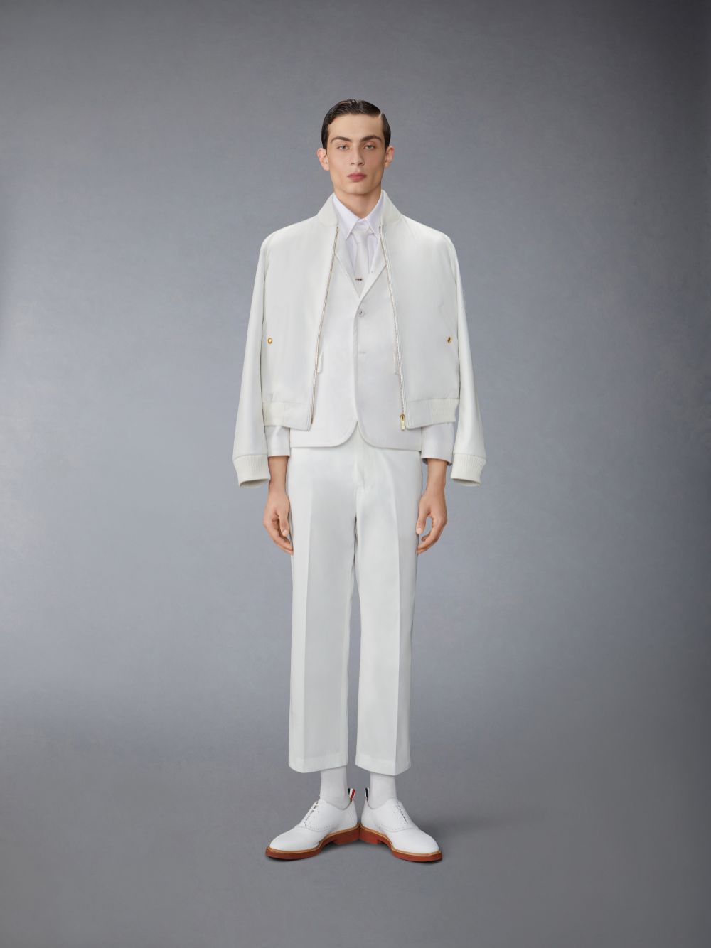 Thom Browne Typewriter Unconstructed Straight Leg Hose Herren Weiß | YFK32Y99533