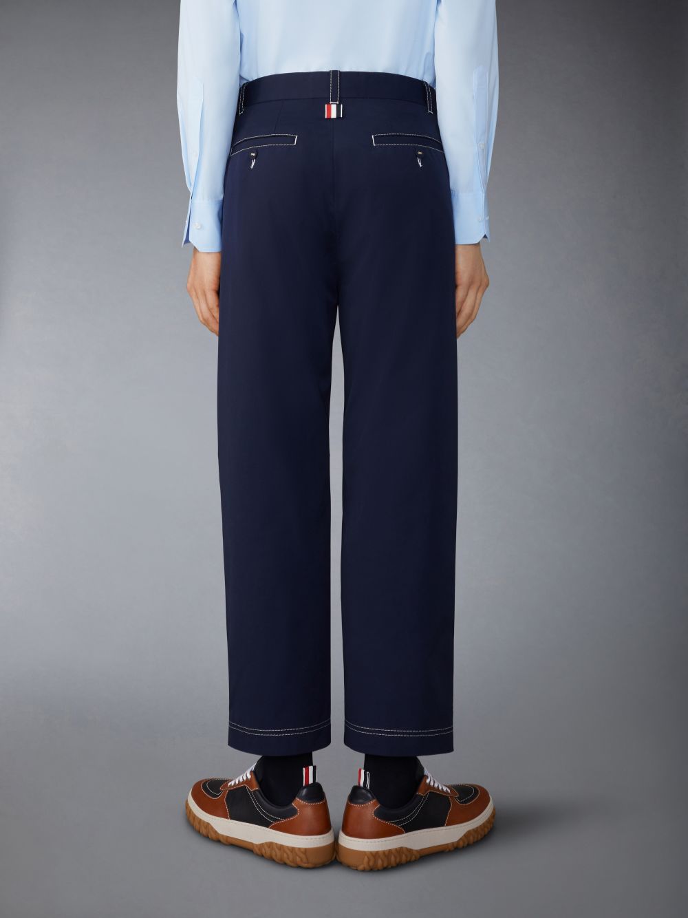 Thom Browne Typewriter Unconstructed Straight Leg Hose Herren Blau | DDI03H39474