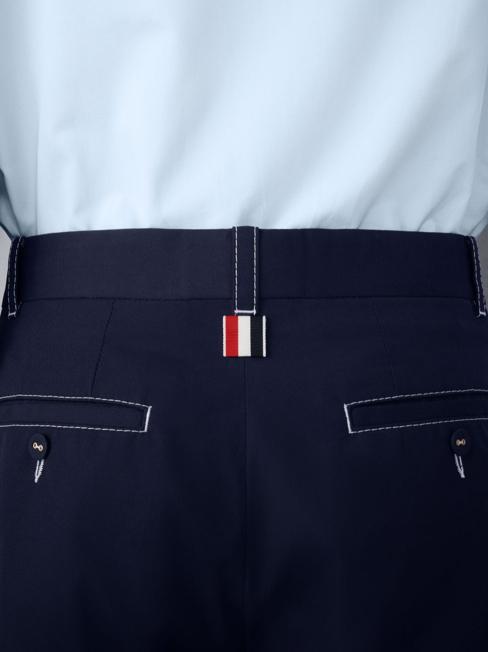 Thom Browne Typewriter Unconstructed Straight Leg Hose Herren Blau | DDI03H39474