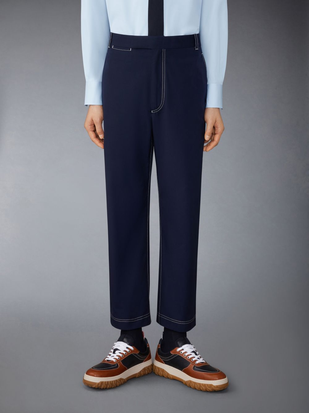Thom Browne Typewriter Unconstructed Straight Leg Hose Herren Blau | DDI03H39474